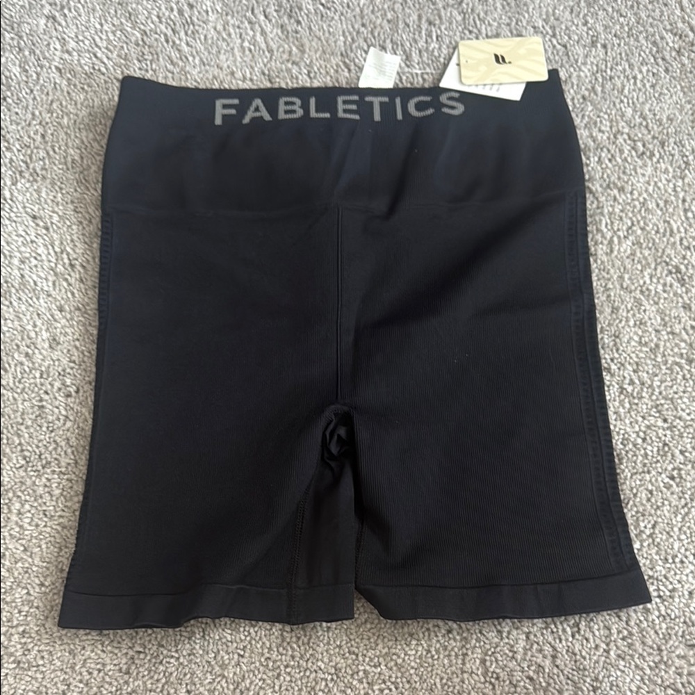 Fabletics Black Bike Shorts Compression Fit
